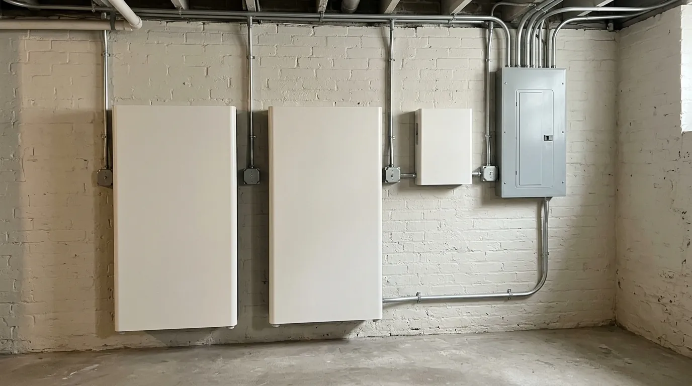 Home batteries and backup gateway in a DC rowhouse basement