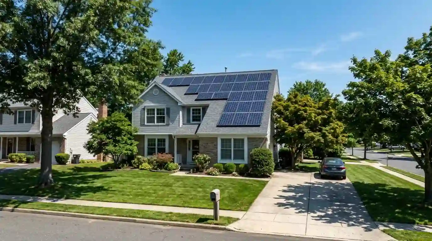 Rooftop solar on a Camden County, NJ home