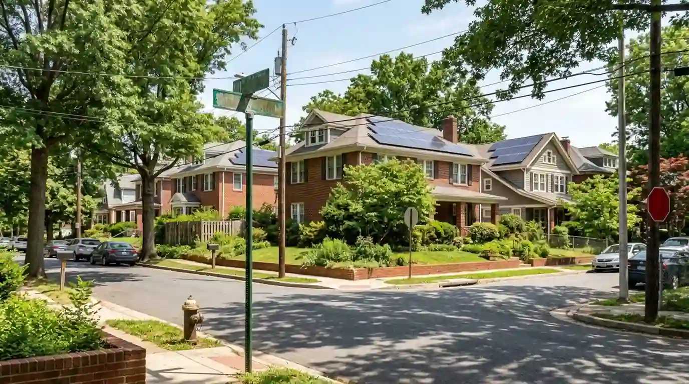 Homes with solar near the DC and Maryland line