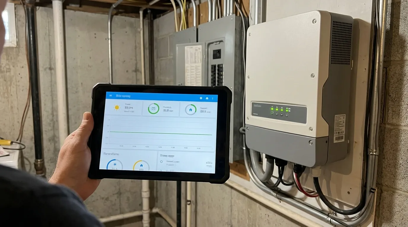 Monitoring showing zero while the inverter is still running