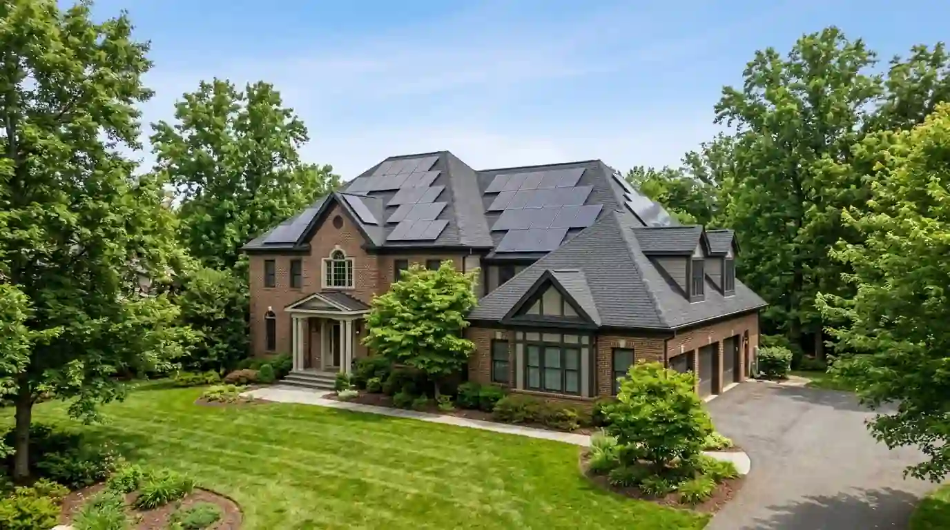 Rooftop solar on a Fairfax County, VA home