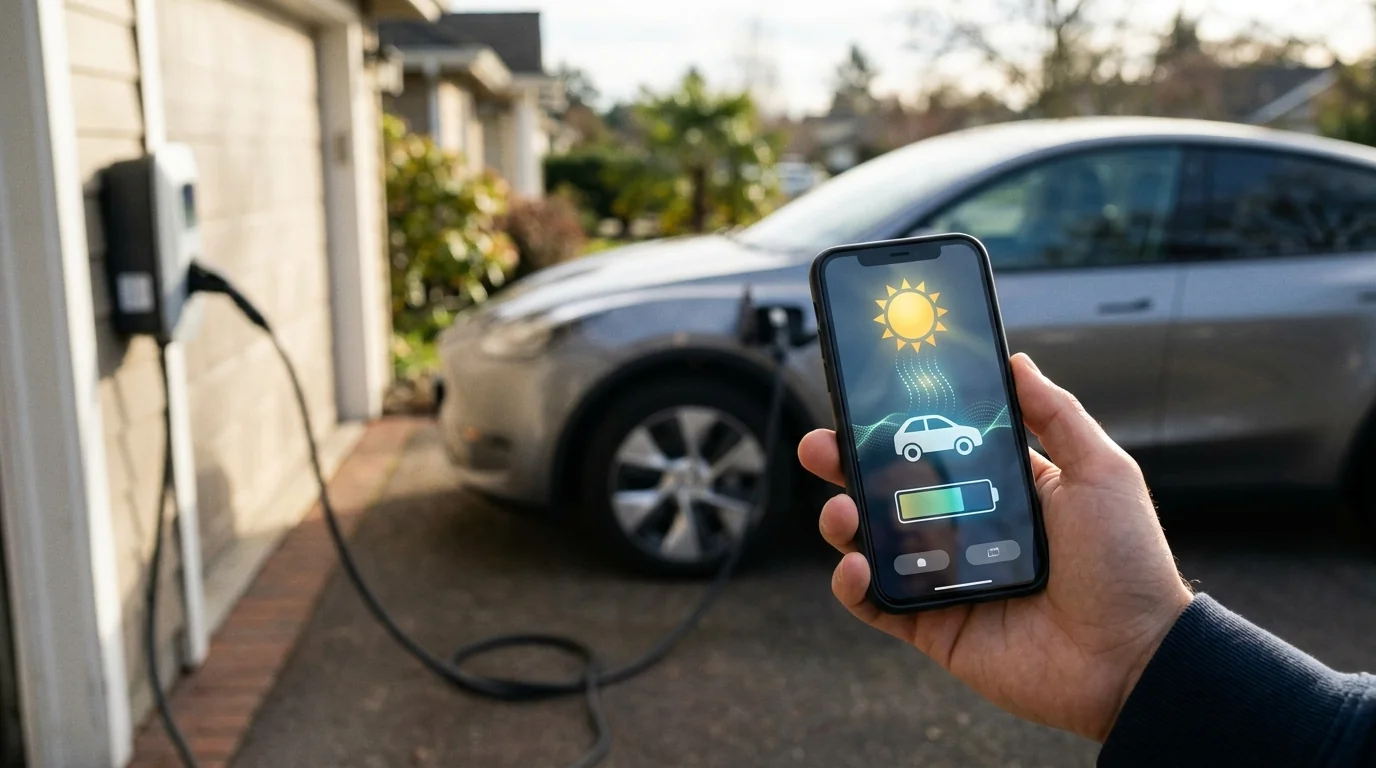 App scheduling EV charging around solar output