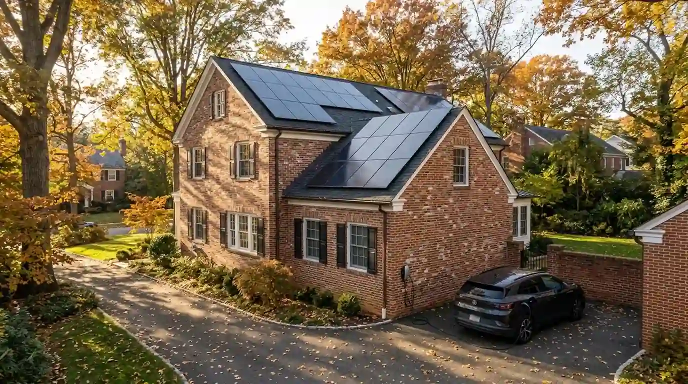 Solar and EV charging at a Chevy Chase, DC home
