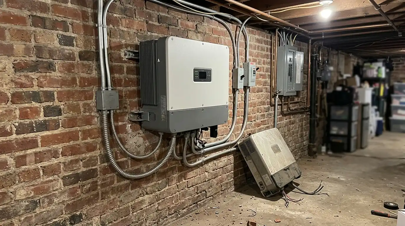 Hybrid inverter replacing an older string inverter
