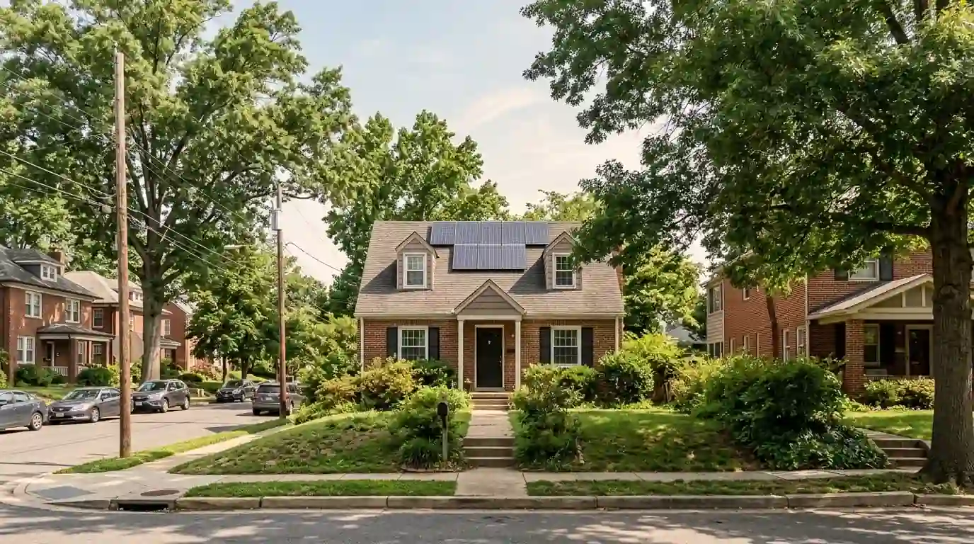 Rooftop solar on a Woodridge home
