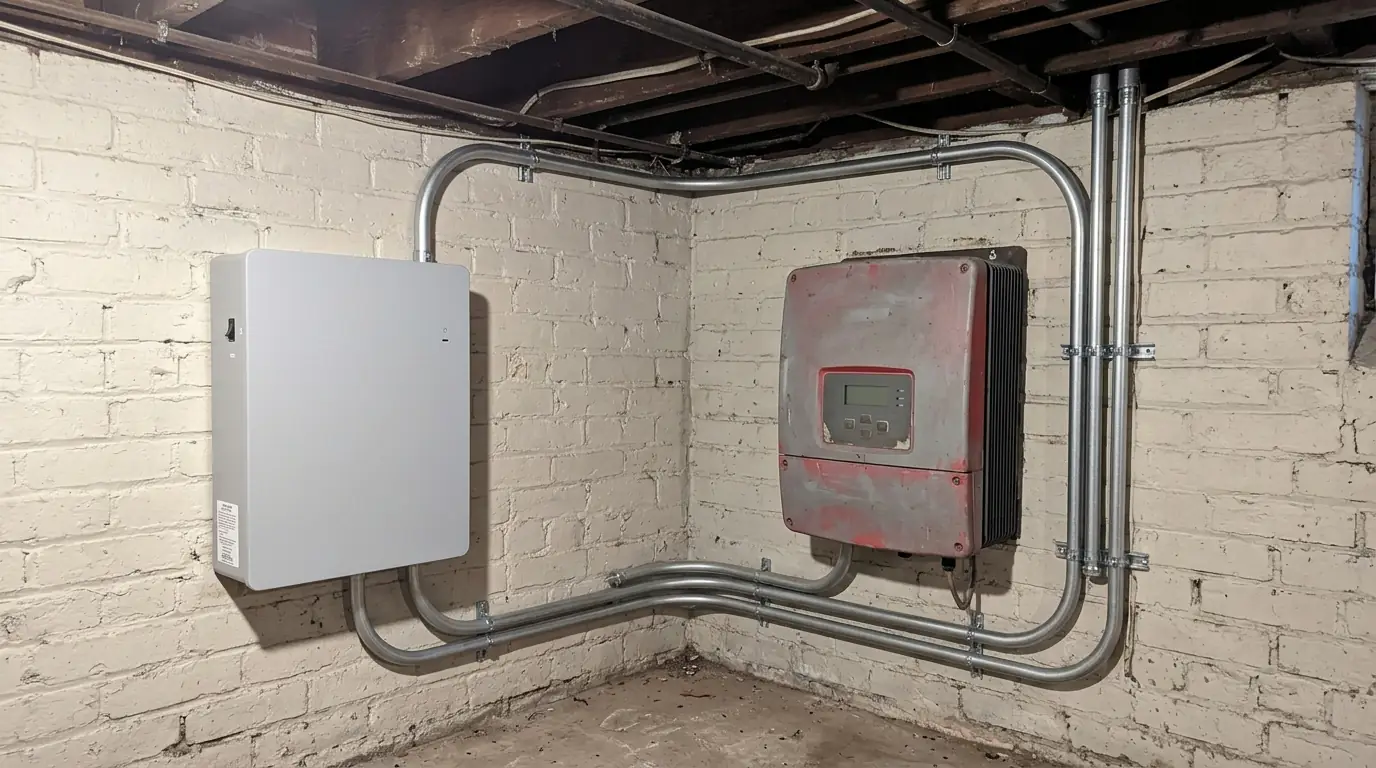 Battery and gateway added beside an existing solar inverter
