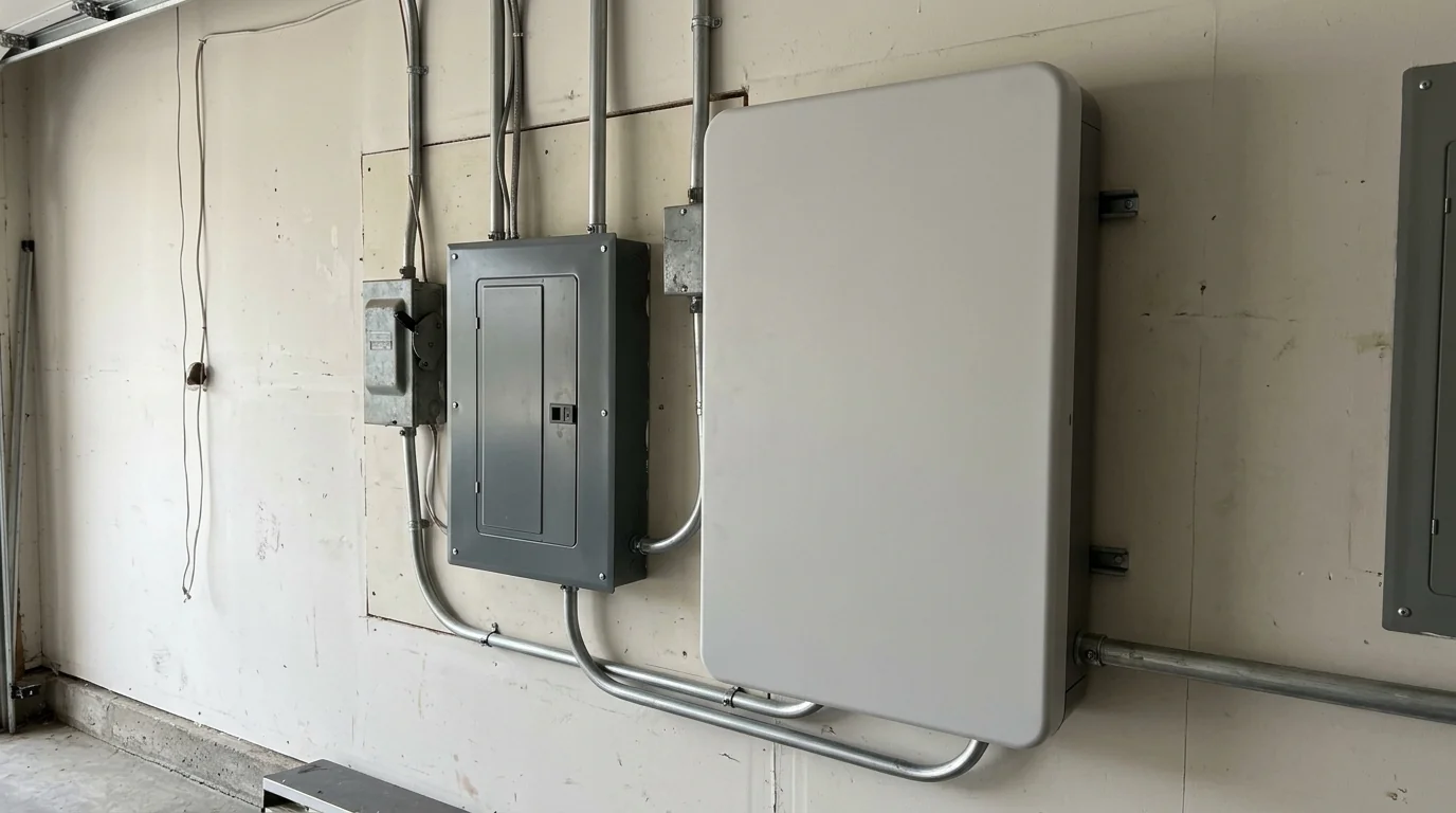 Critical loads panel feeding essential circuits from a battery