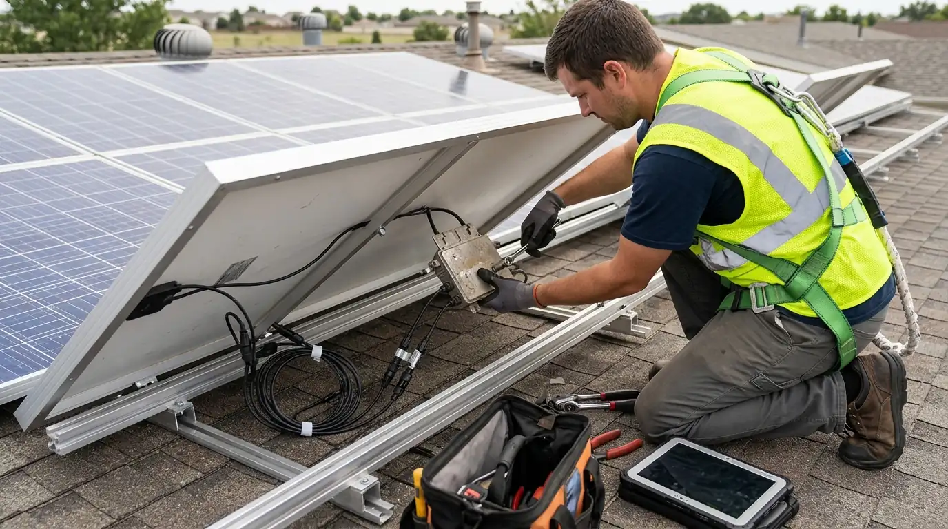 Removing a failed microinverter for a warranty claim