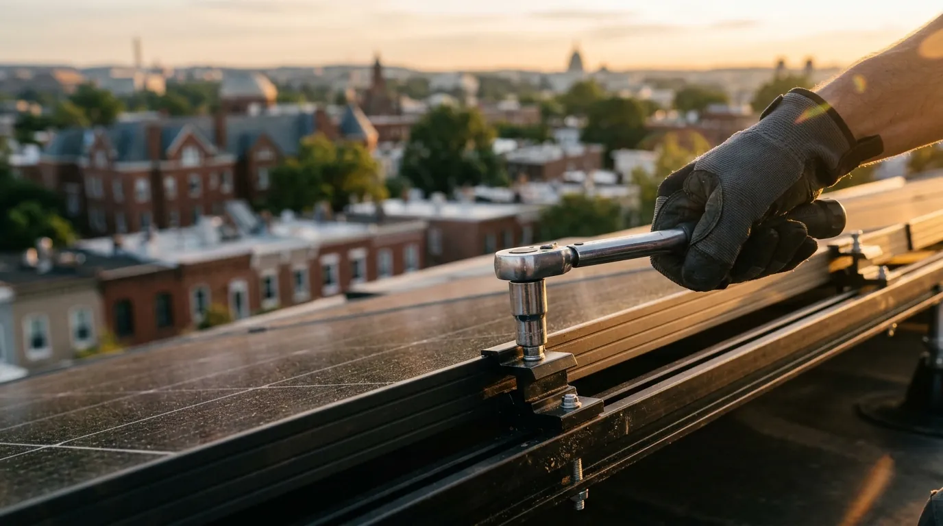 Rooftop solar on Washington, DC rowhouses