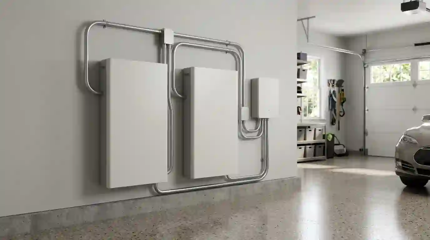 Whole-home battery backup in a Spring Valley garage