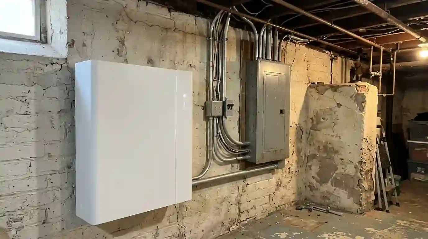 Battery backup in a Michigan Park basement
