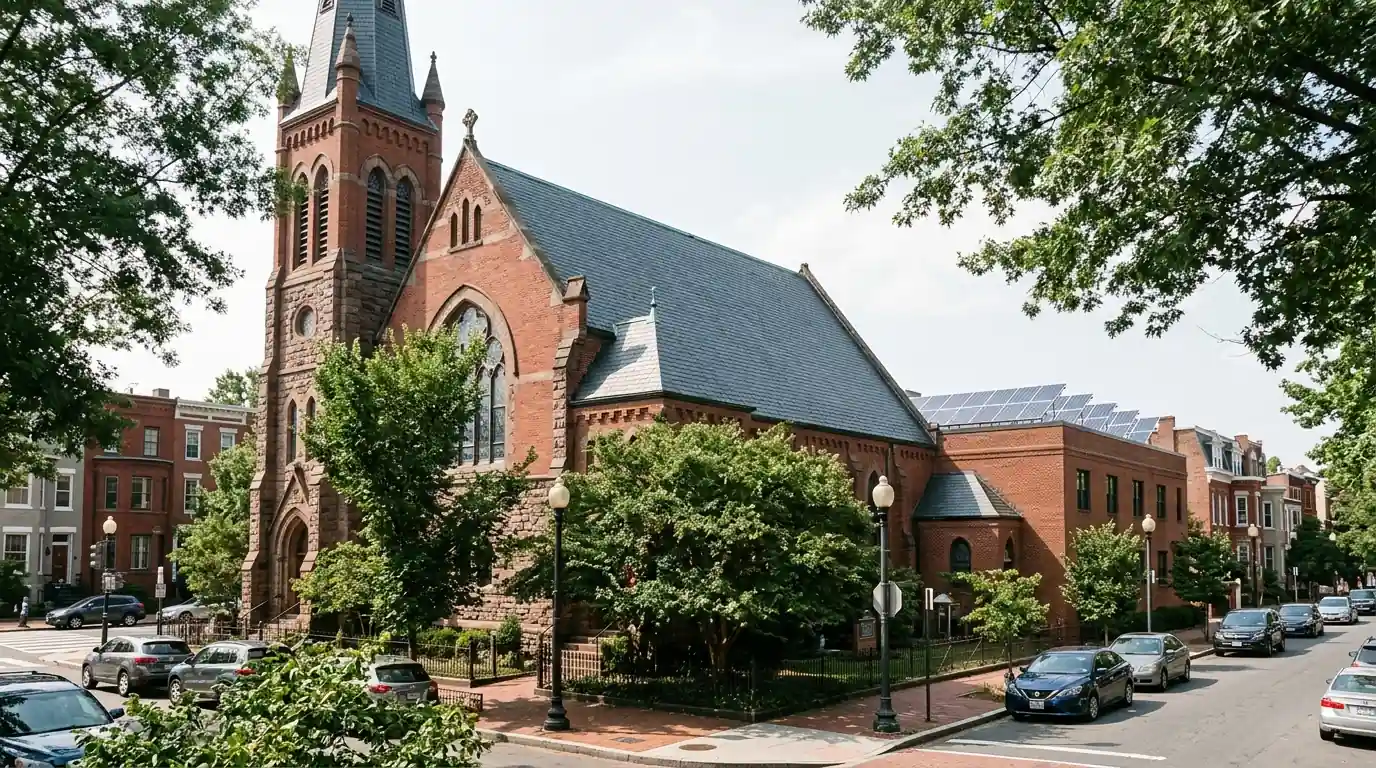 Solar on a Washington, DC church roof
