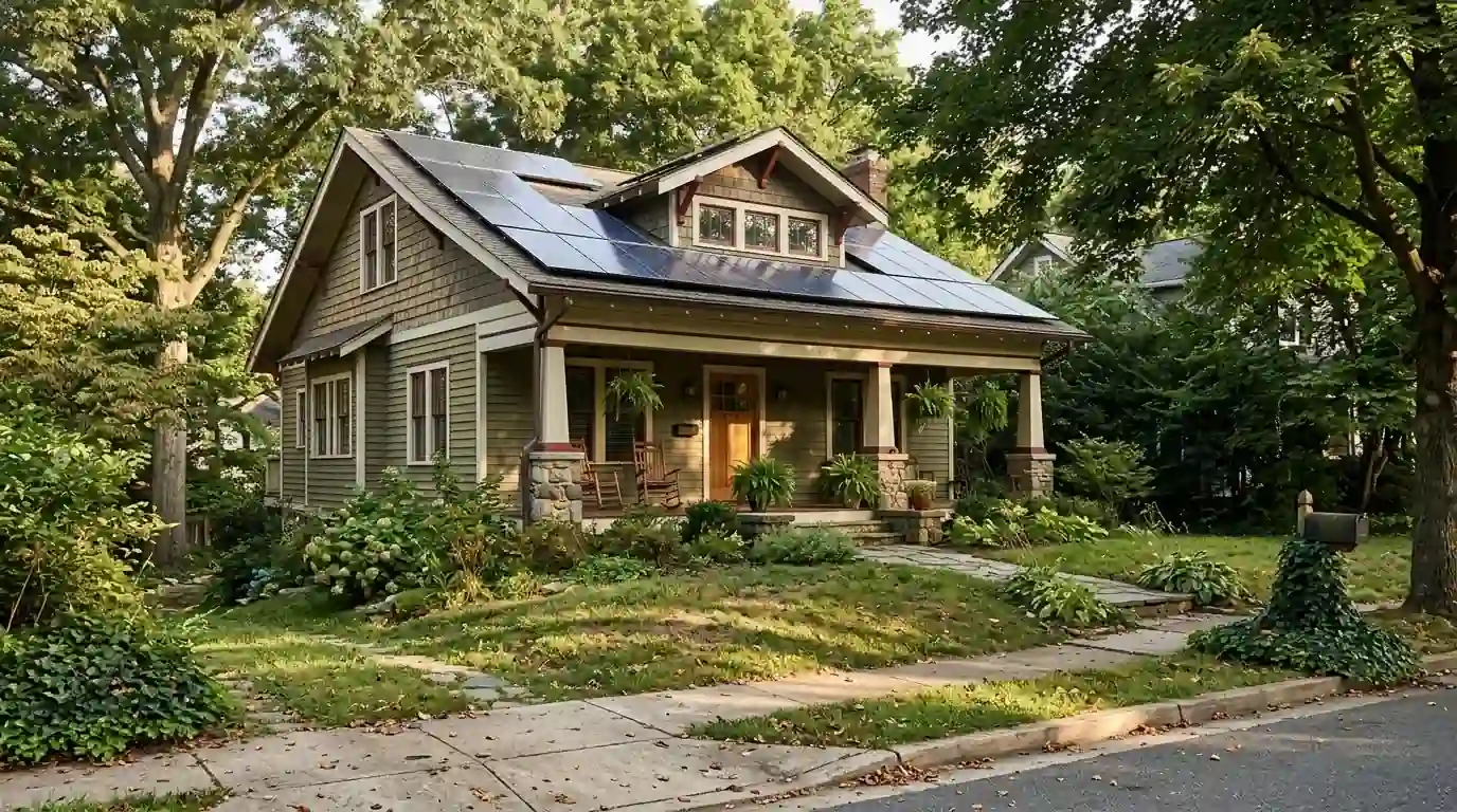 Solar on a Takoma Park, MD bungalow