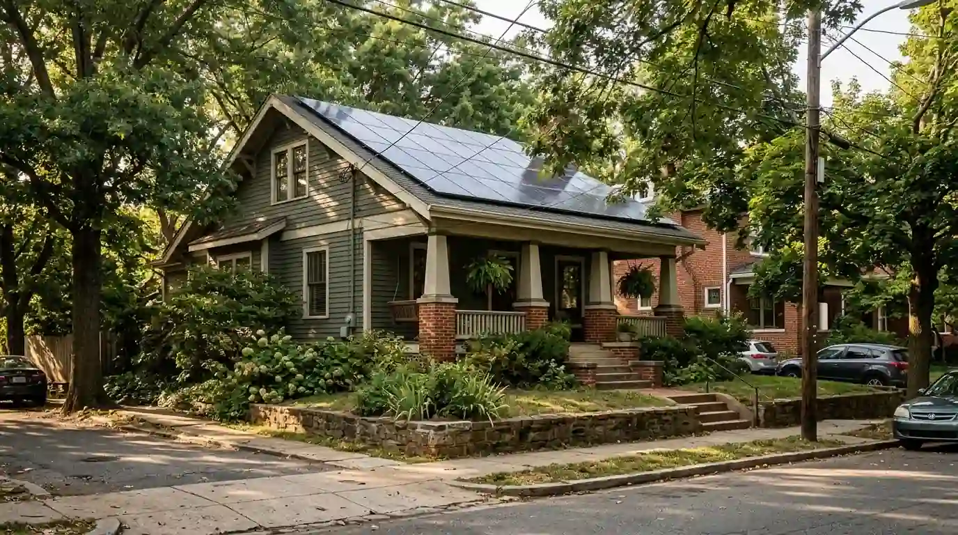 Solar on a Brookland bungalow under mature trees