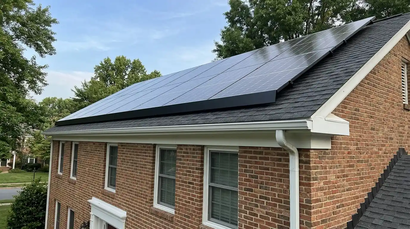 Solar skirt closing the front edge of a rooftop array