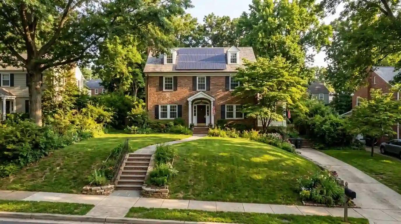 Rooftop solar on a Hillcrest, DC home